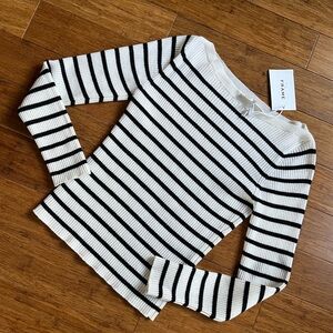 FRAME  Ribbed Boatneck Sweater